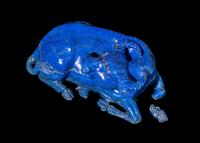 A Chinese Lapis Lazuli Figure of a Recumbent Ox