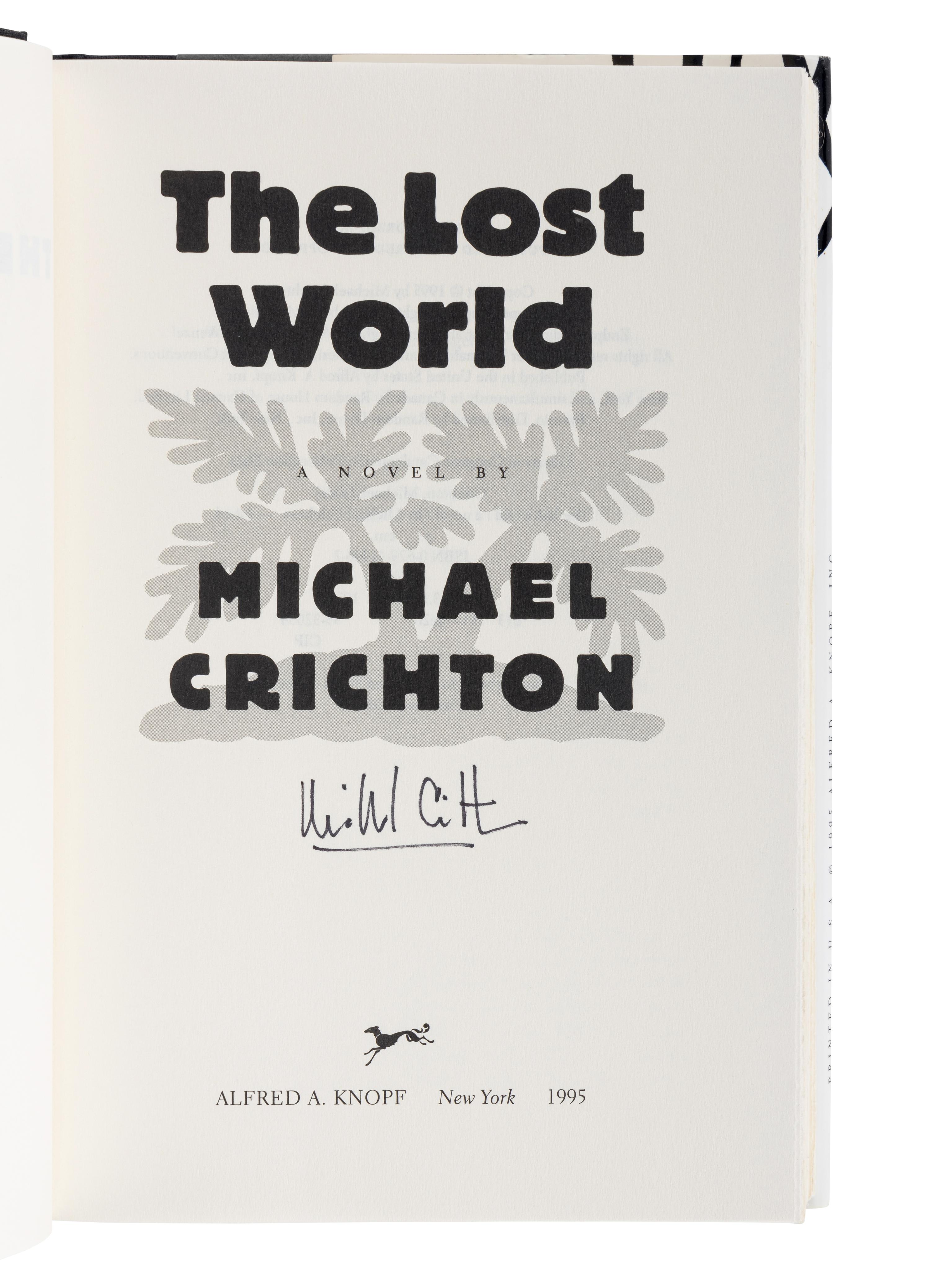 CRICHTON, Michael (1942-2008). Jurassic Park. New York: Alfred A. Knopf, 1990.