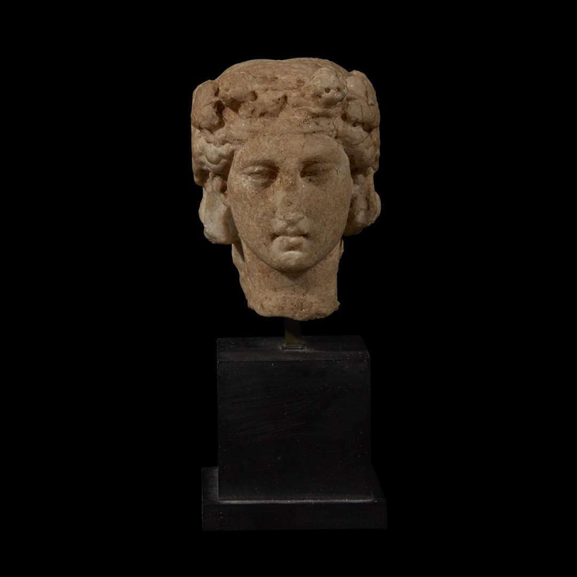 ROMAN JANIFORM HEAD OF DIONYSOS 1st Century AD
