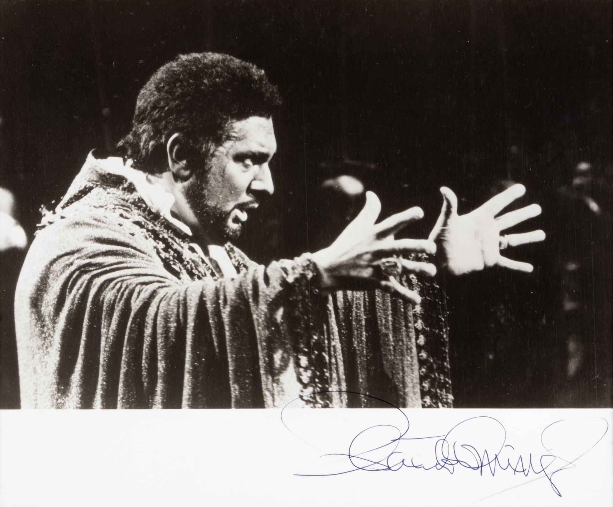 [20TH-CENTURY OPERA SINGERS]. A group of 6 signed photographs or photographic postcards of opera singers from the 1970s-1990s, comprising images of: