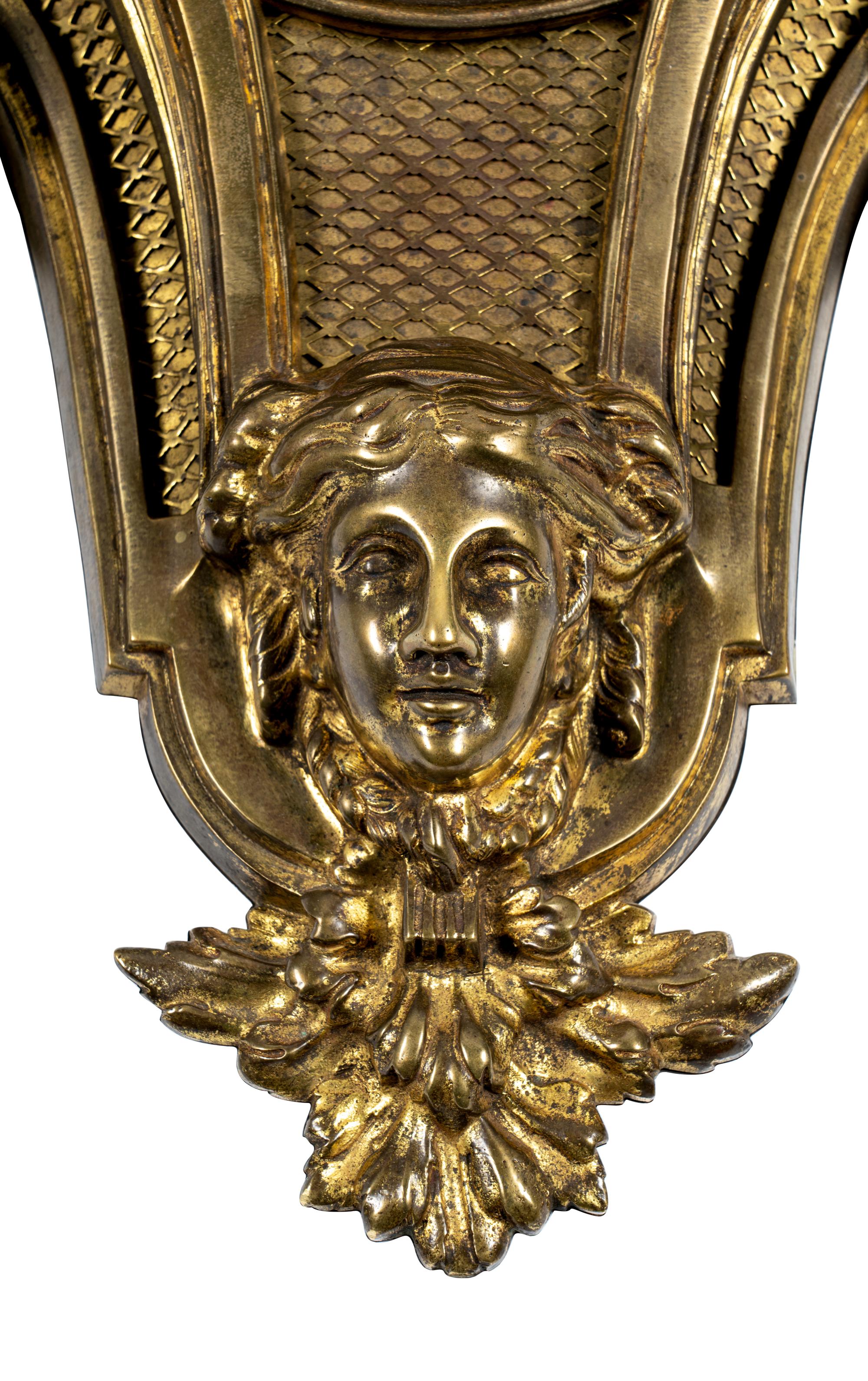 A French Gilt Bronze Cartel Clock