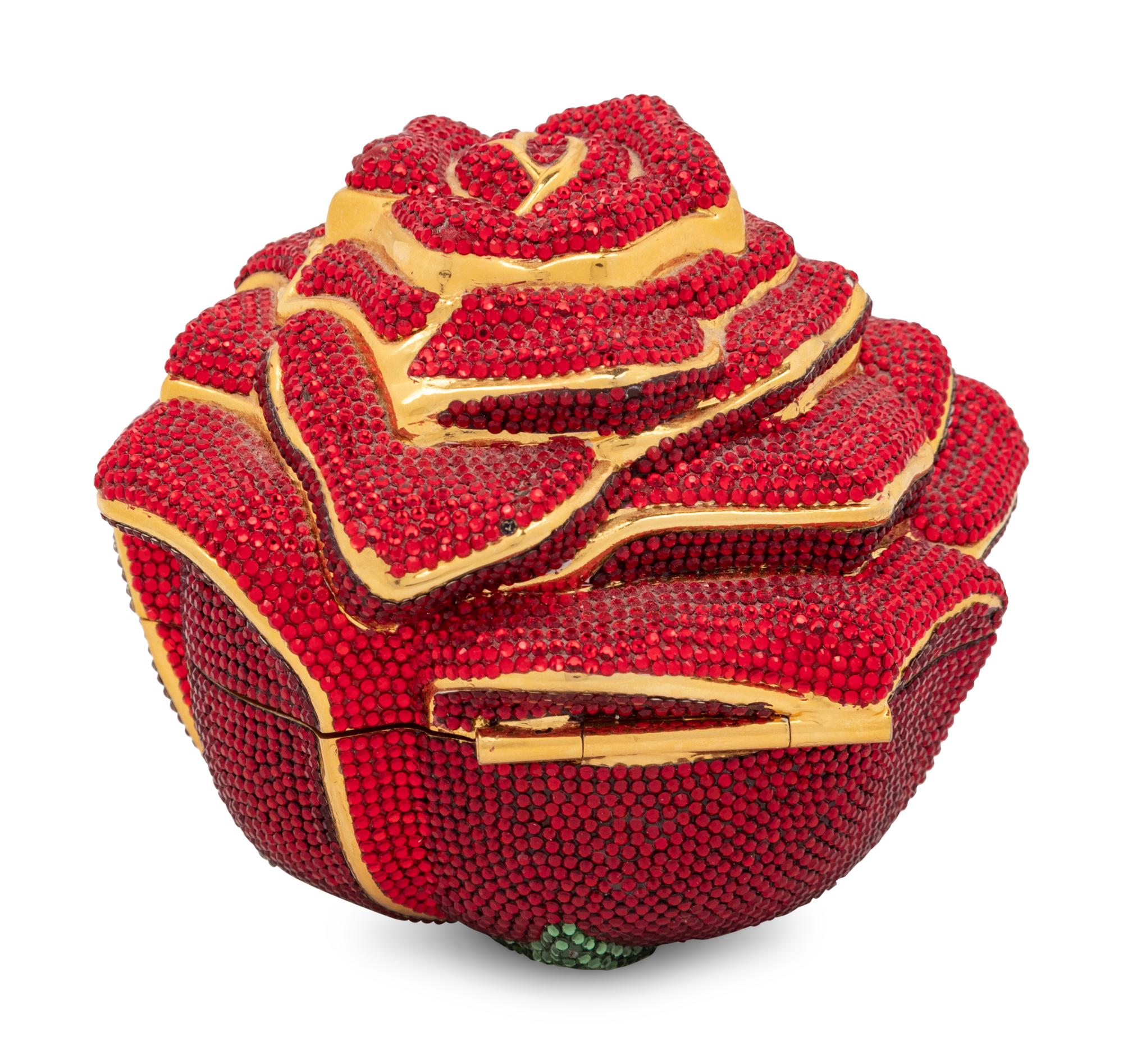 Judith Leiber Red Rose Minaudière