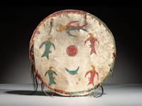 Northern Plains Painted Hide Shield Cover, with Shield