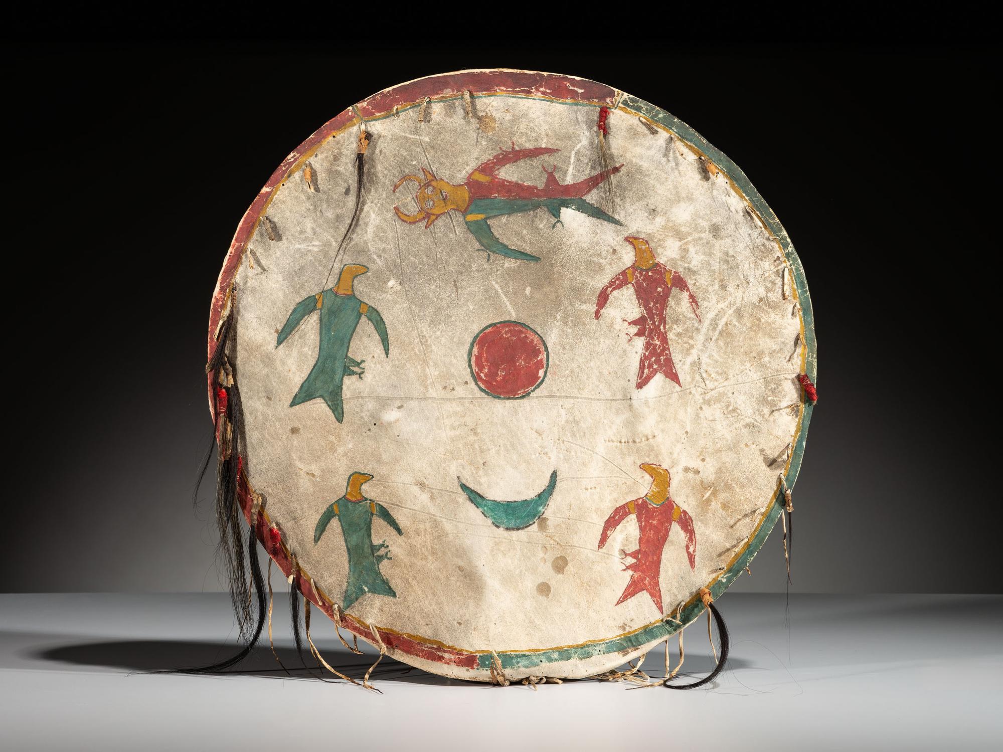 Northern Plains Painted Hide Shield Cover, with Shield