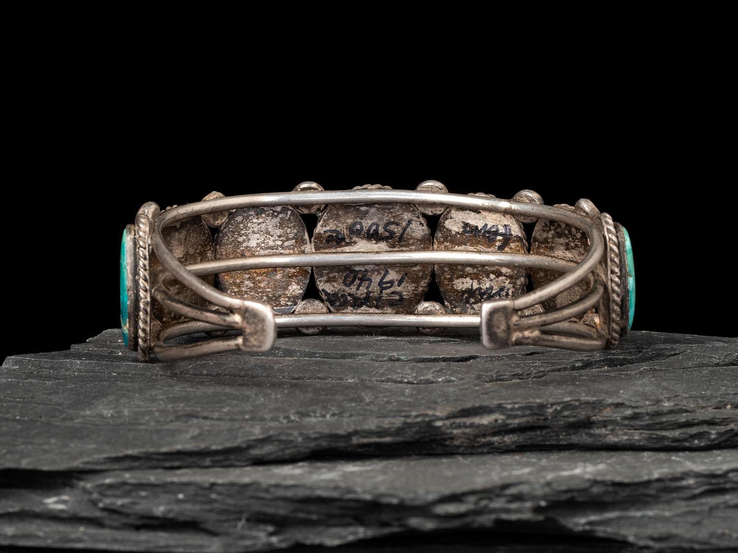 Navajo Silver and Turquoise Cuff Bracelet
