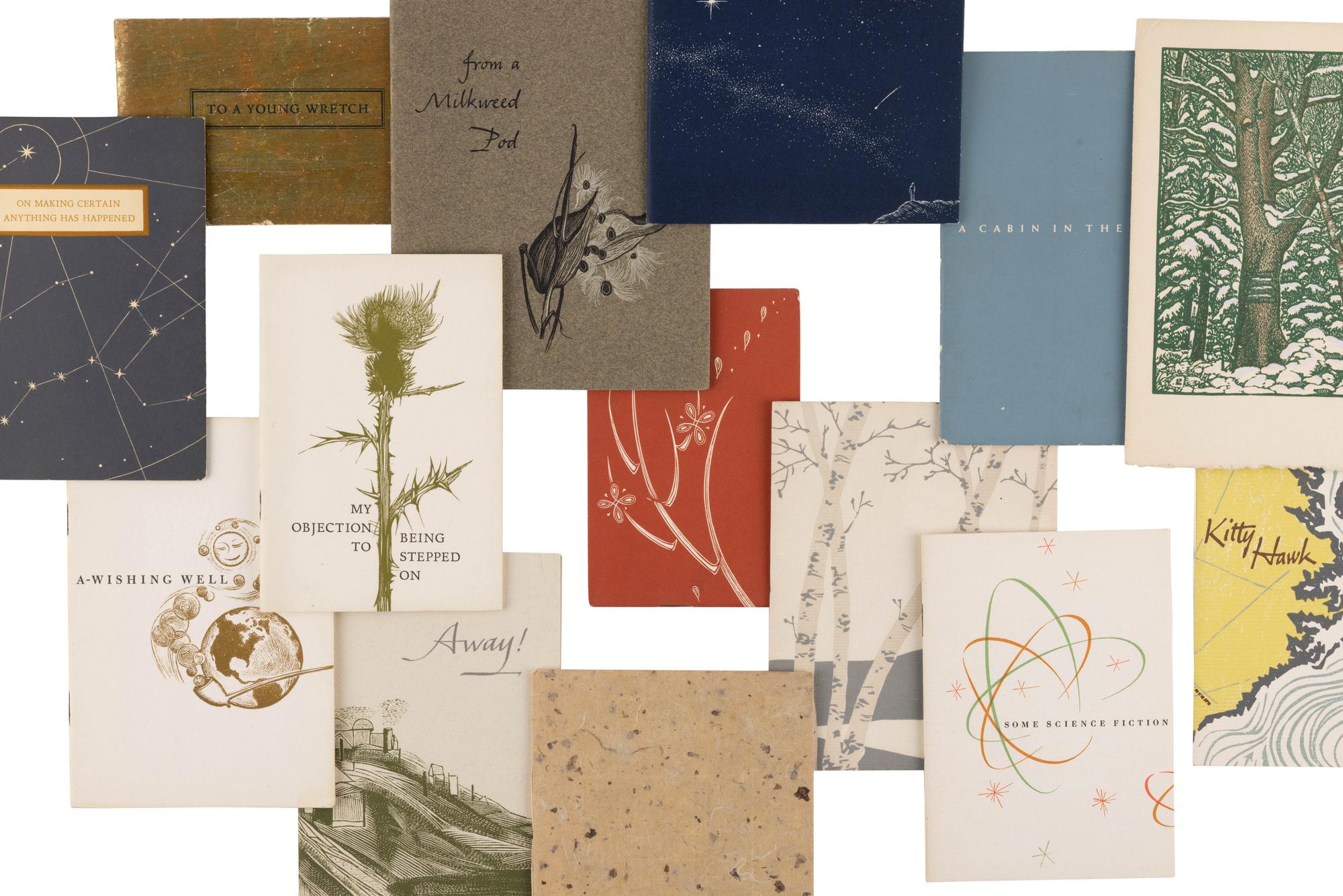 FROST, Robert (1874-1963). A group of 27 Christmas greeting cards with poems by Frost, including: