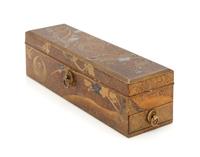 A Japanese Gilt Lacquer Rectangular Box Height 2 1/2 x width 8 5/8 inches — 18TH/19TH CENTURY