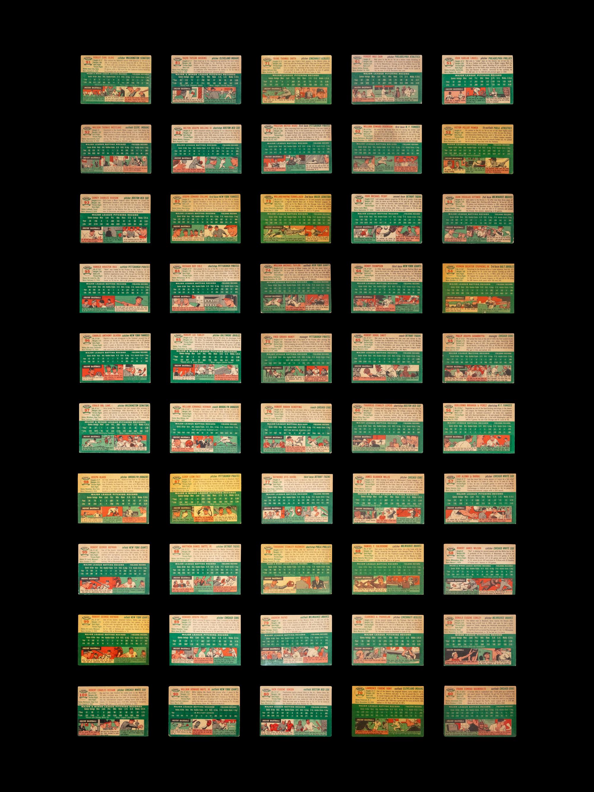 A Near Set of 1954 Topps Baseball Cards (245/250)