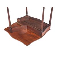 A Federal Inlaid Bird's Eye Maple and Mahogany Serpentine Games Table