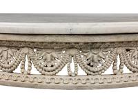A Louis XVI White-Painted Marble-Top Console Table