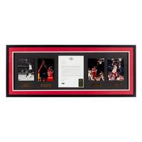 A Michael Jordan Signed Autograph Upper Deck Authenticated Letter Display