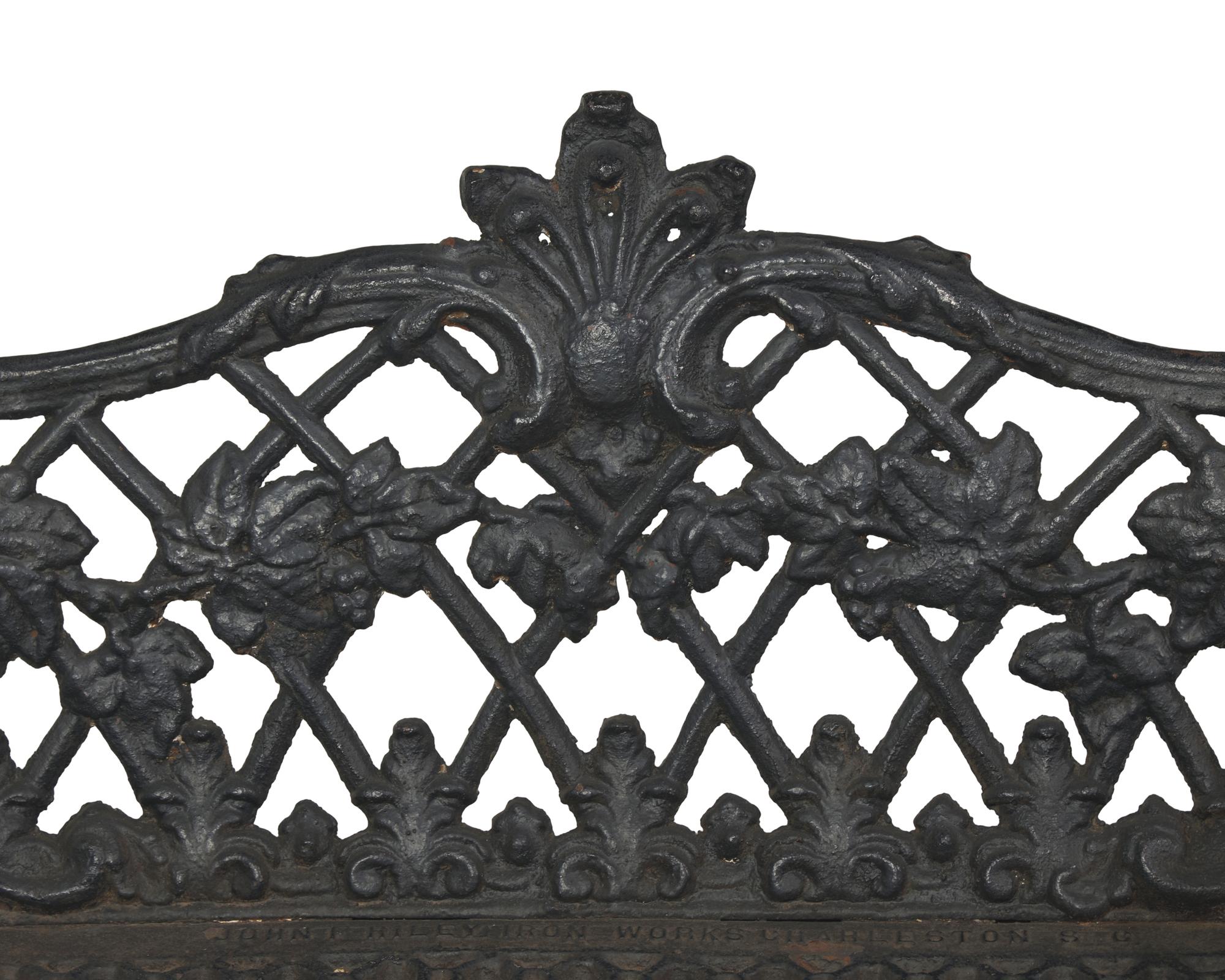 A Cast Iron Garden Bench