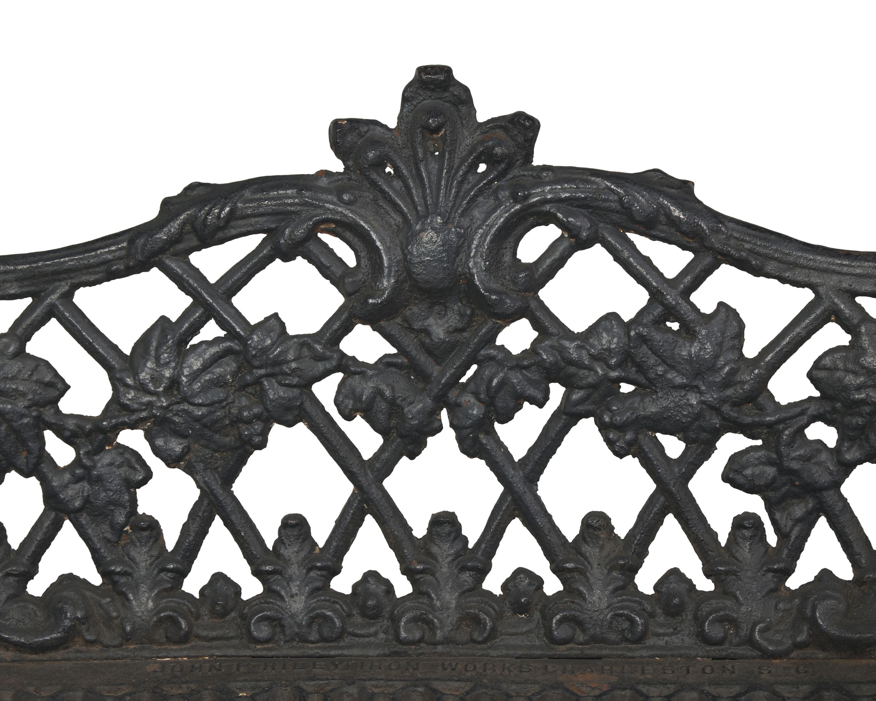 A Cast Iron Garden Bench