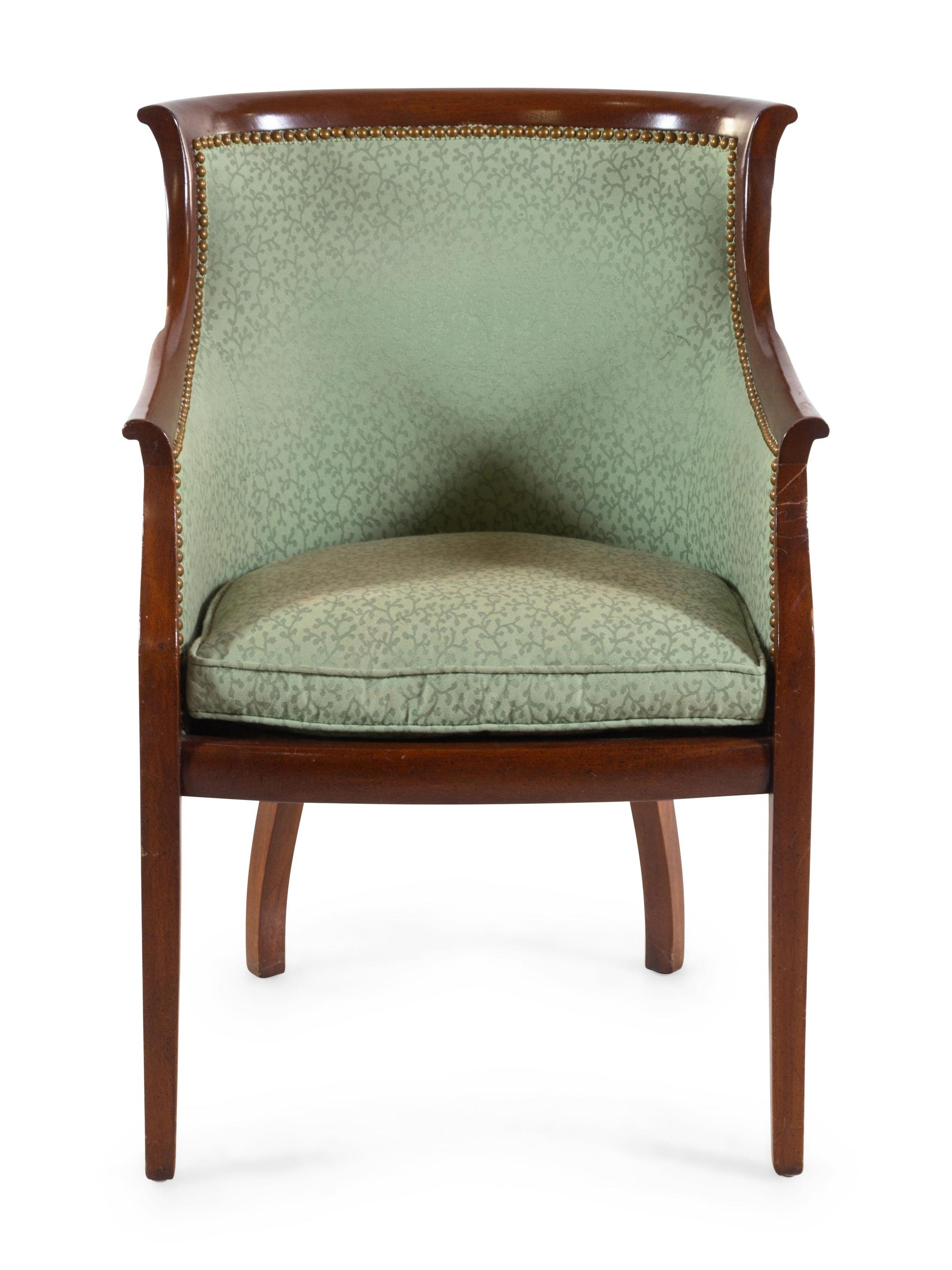 A Directoire Style Mahogany Bergère