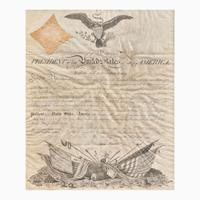 [Presidential] Madison, James, and James Monroe Partially-Printed Military Commission, signed