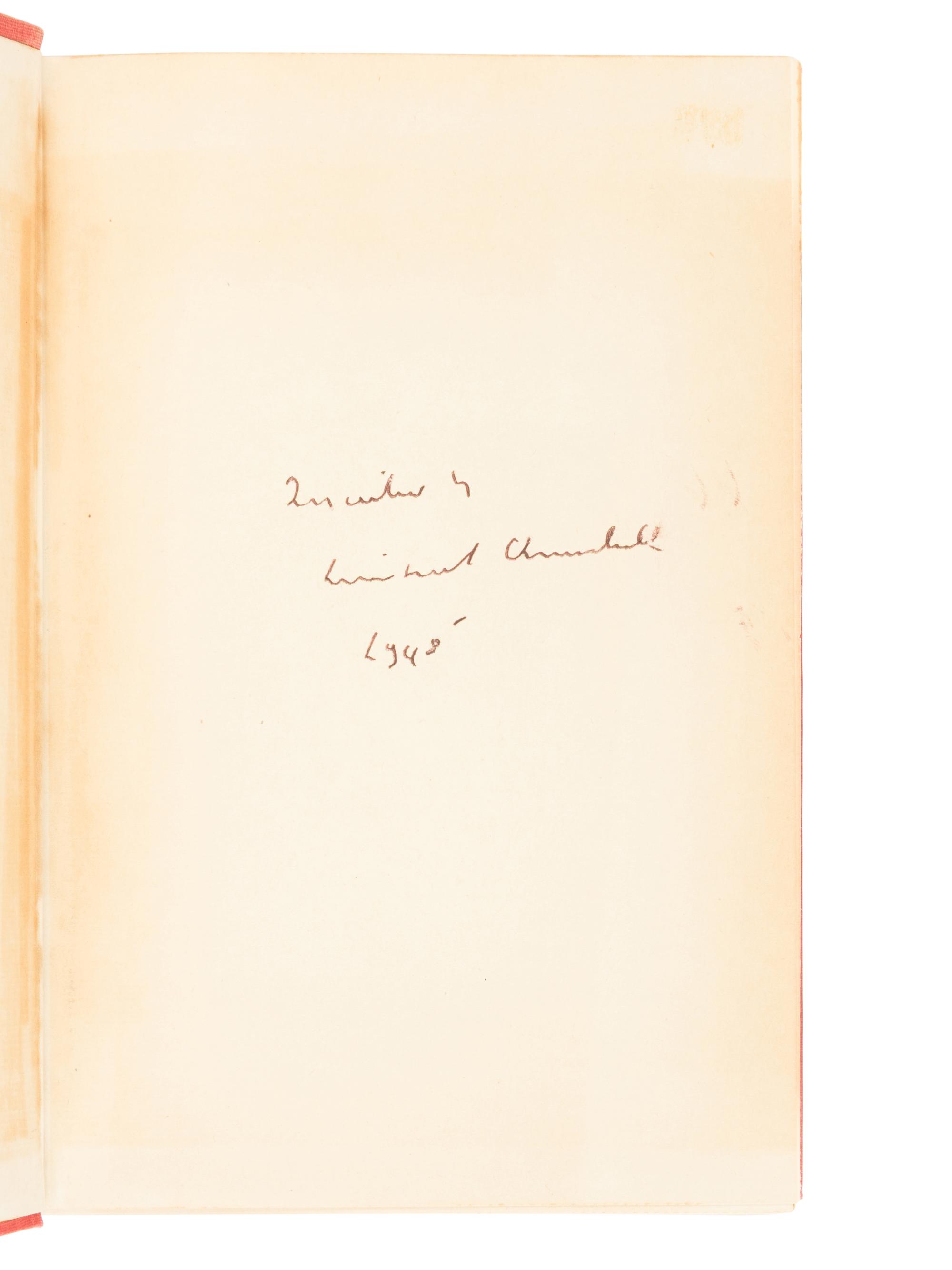 CHURCHILL, Winston Leonard Spencer, Sir (1874-1965). The Second World War. Boston: Houghton Mifflin Company, 1948-1953.