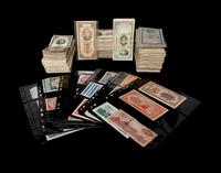 A Large Collection of 1322 Chinese Banknotes and Customs Gold Units