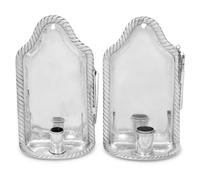 A Near Pair of Spanish Empire Silver One-Light Sconces