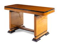 An Art Deco Parcel Ebonized Writing Table
