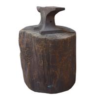 An Industrial Anvil on a Wood Base 26.5" W x 22" D x 33.5" H — United States, 19th Century