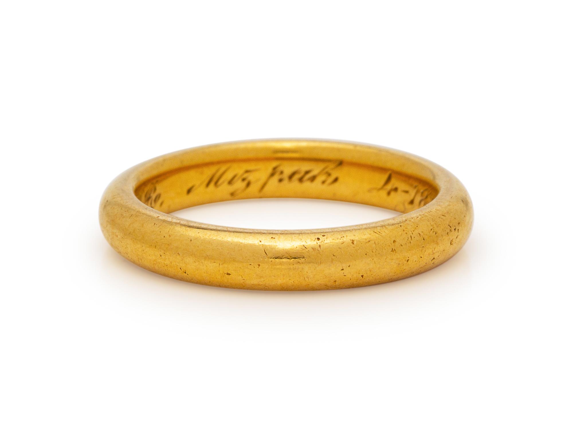 A 22 Karat Yellow Gold Band,