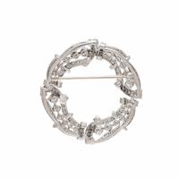 Diamond and Platinum Circle Brooch
