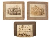 [EDUCATION - EARLY PHOTOGRAPHY]. A group of 9 photographs, incl. African American athletes and graduates of Ballard Normal School, Macon, GA.