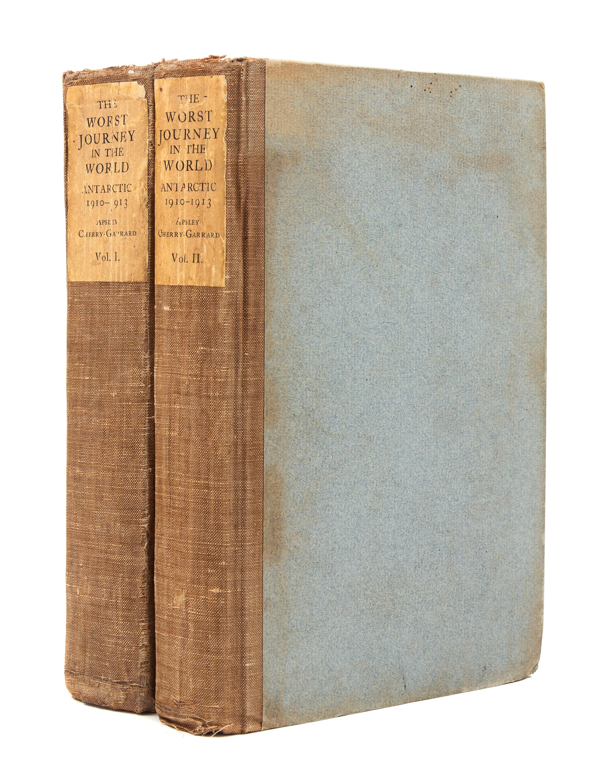 CHERRY-GARRARD, Apsley (1886-1959). The Worst Journey in the World. London: Constable & Co., 1922. FIRST EDITION, FIRST ISSUE.