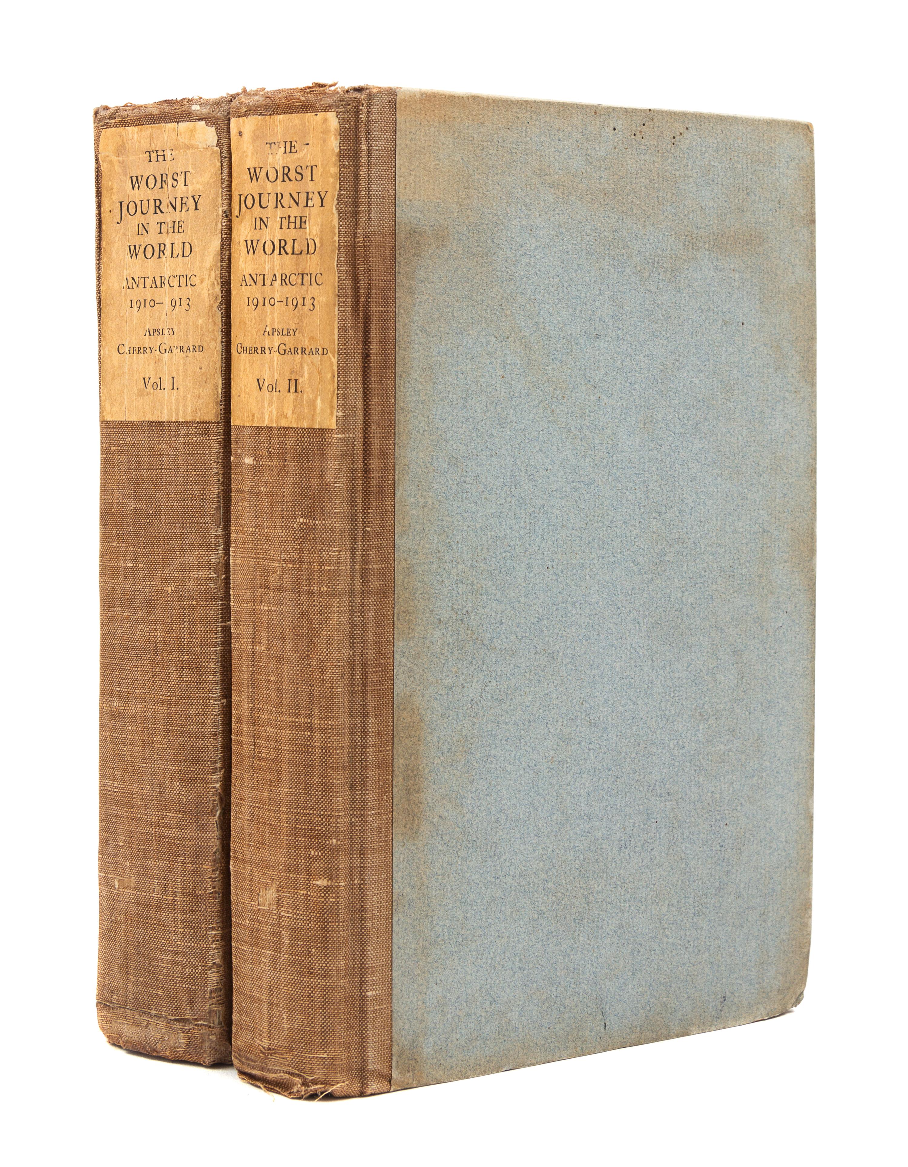 CHERRY-GARRARD, Apsley (1886-1959). The Worst Journey in the World. London: Constable & Co., 1922. FIRST EDITION, FIRST ISSUE.