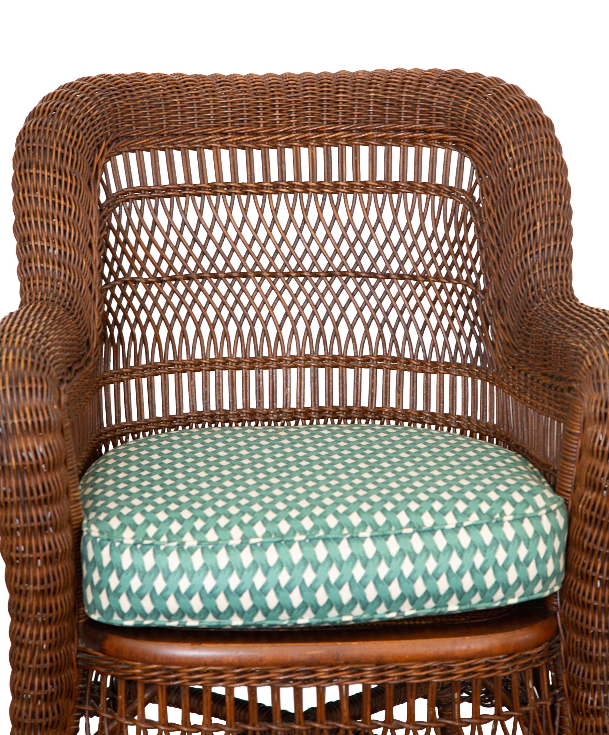 Two Rattan Armchairs