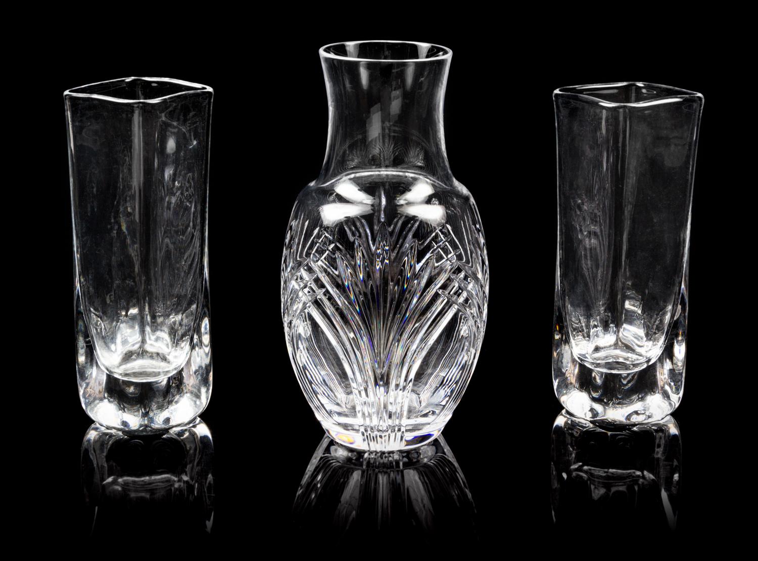 A Group of Glass Articles Height of tallest 8 inches.
