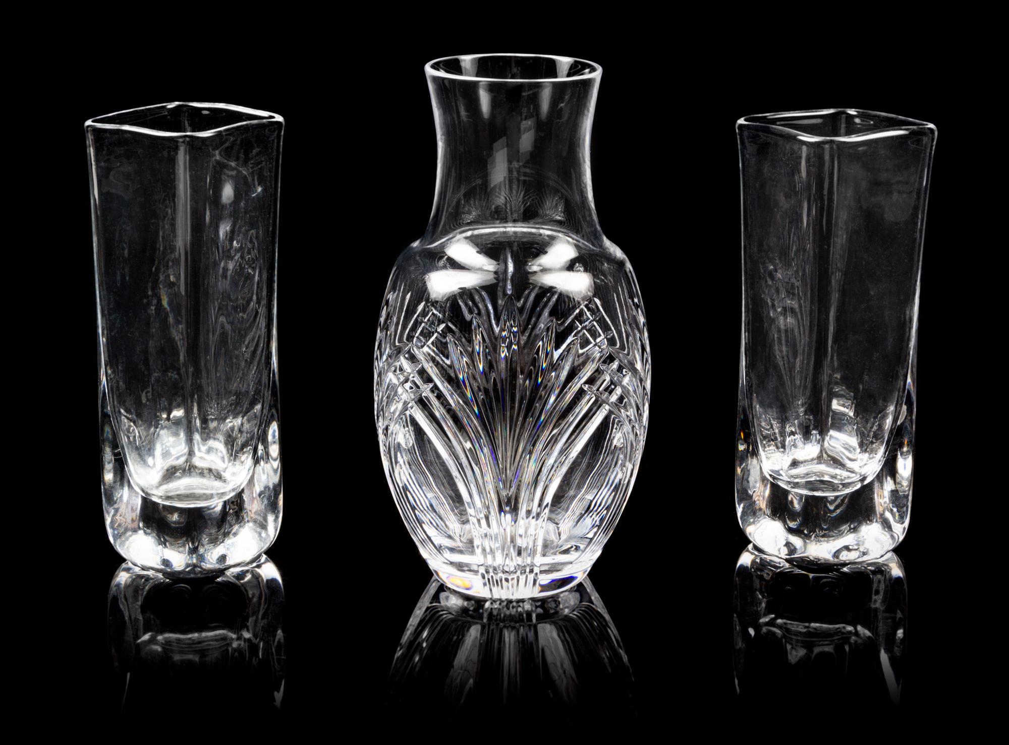 A Group of Glass Articles Height of tallest 8 inches.