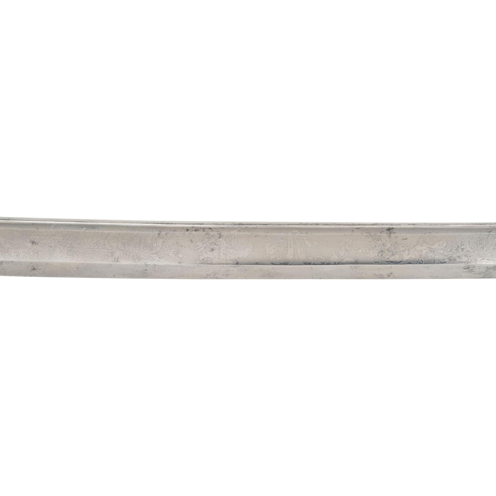 Ames Model 1850 Foot Officer's Sword Presented to Captain Moses Palmer - 13th Mass Infantry - Wounded at 2nd Bull Run and Gettysburg