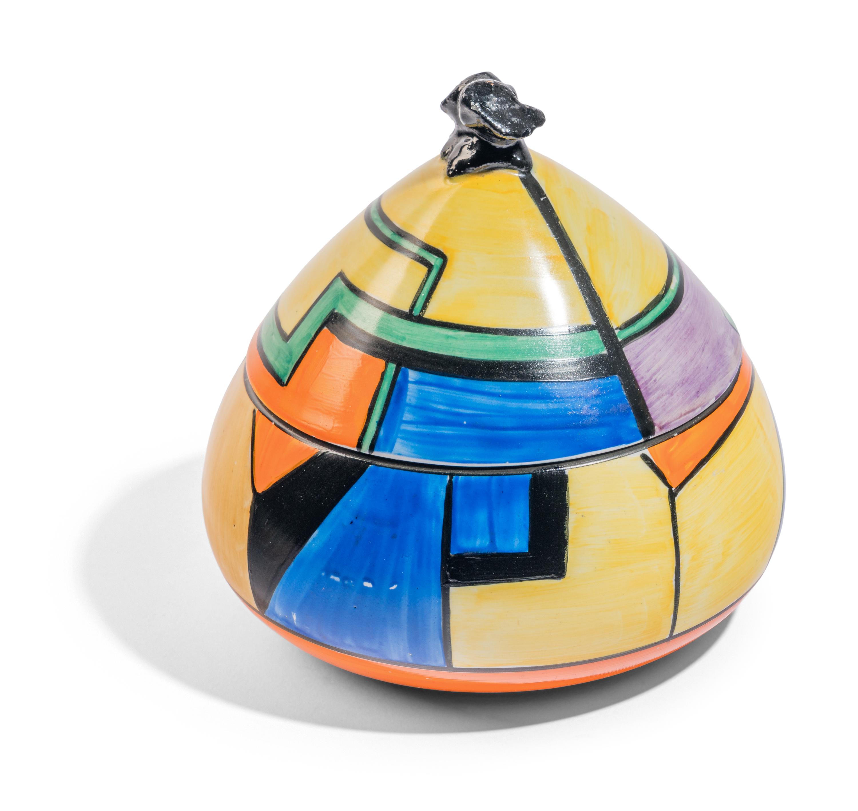 Mondrian Bon-bon Dish and Cover, c. 1930