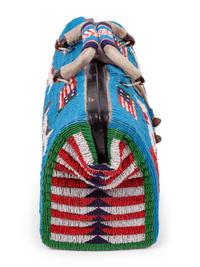 Sioux Beaded "Doctor's Bag", with American Flags and Pinto Ponies