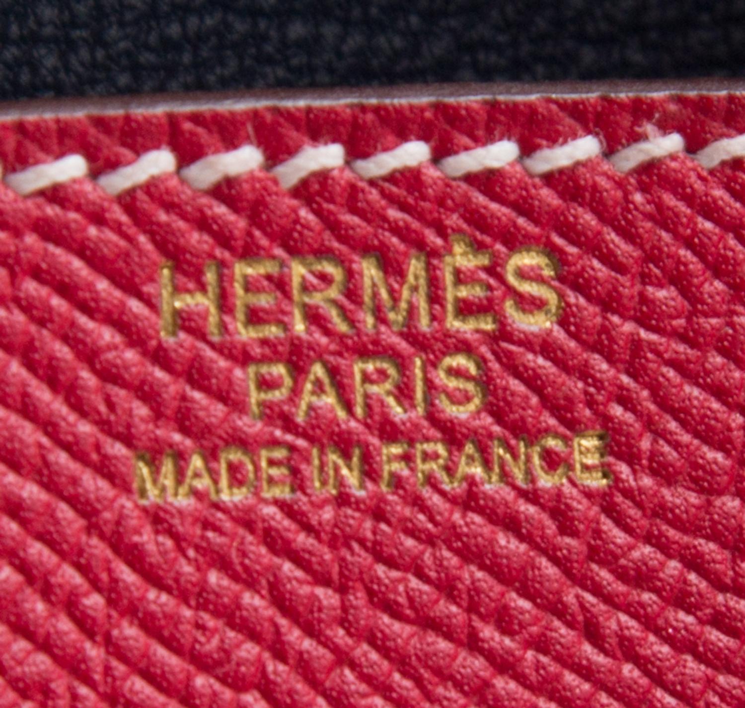 An Hermes Rouge Casaque Bicolor Candy Epsom 30cm Birkin Handbag, 12" x 8.5" x 6".