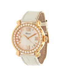An 18 Karat Rose Gold and Diamond Happy Sport Watch, Chopard,