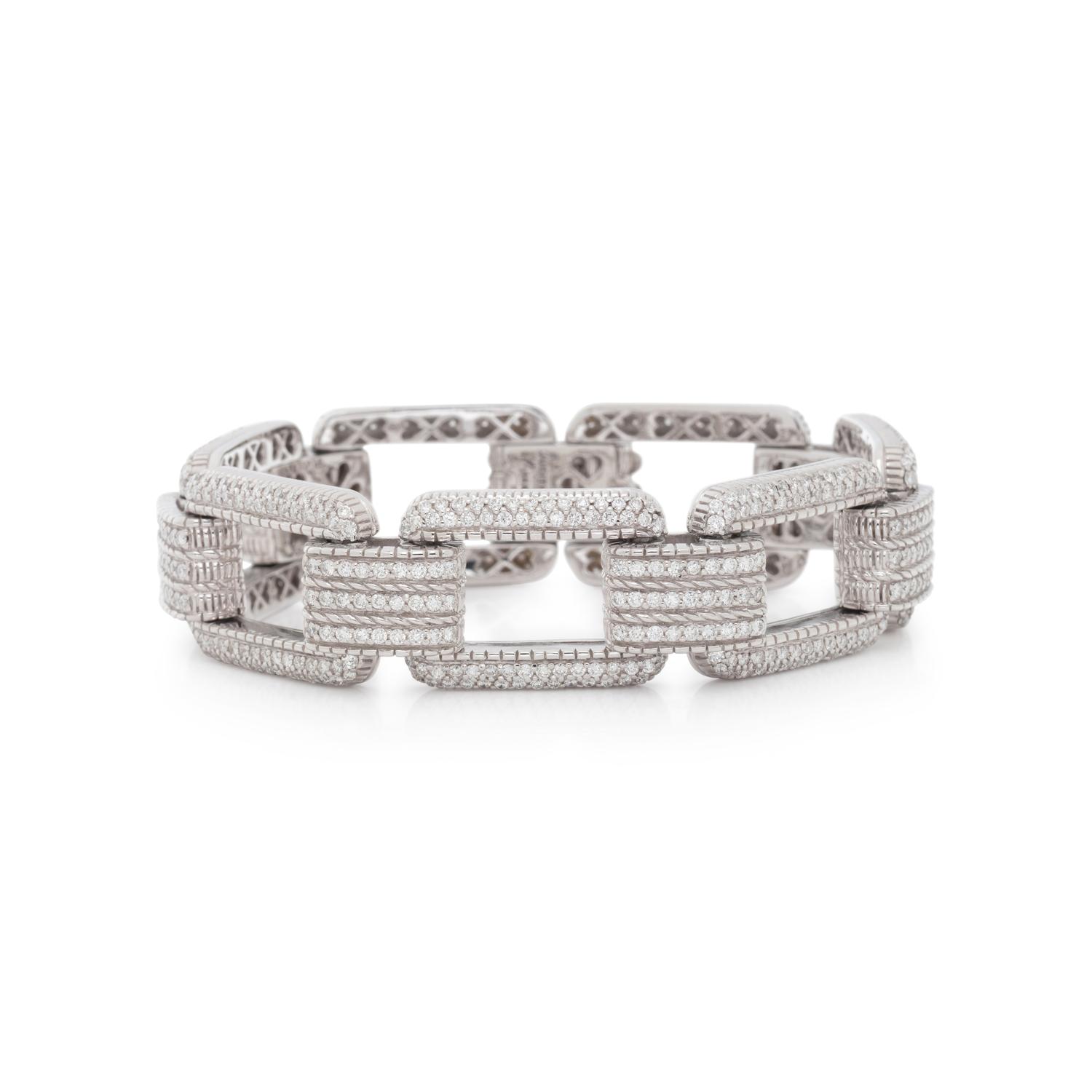 JUDITH RIPKA, DIAMOND AND WHITE GOLD BRACELET