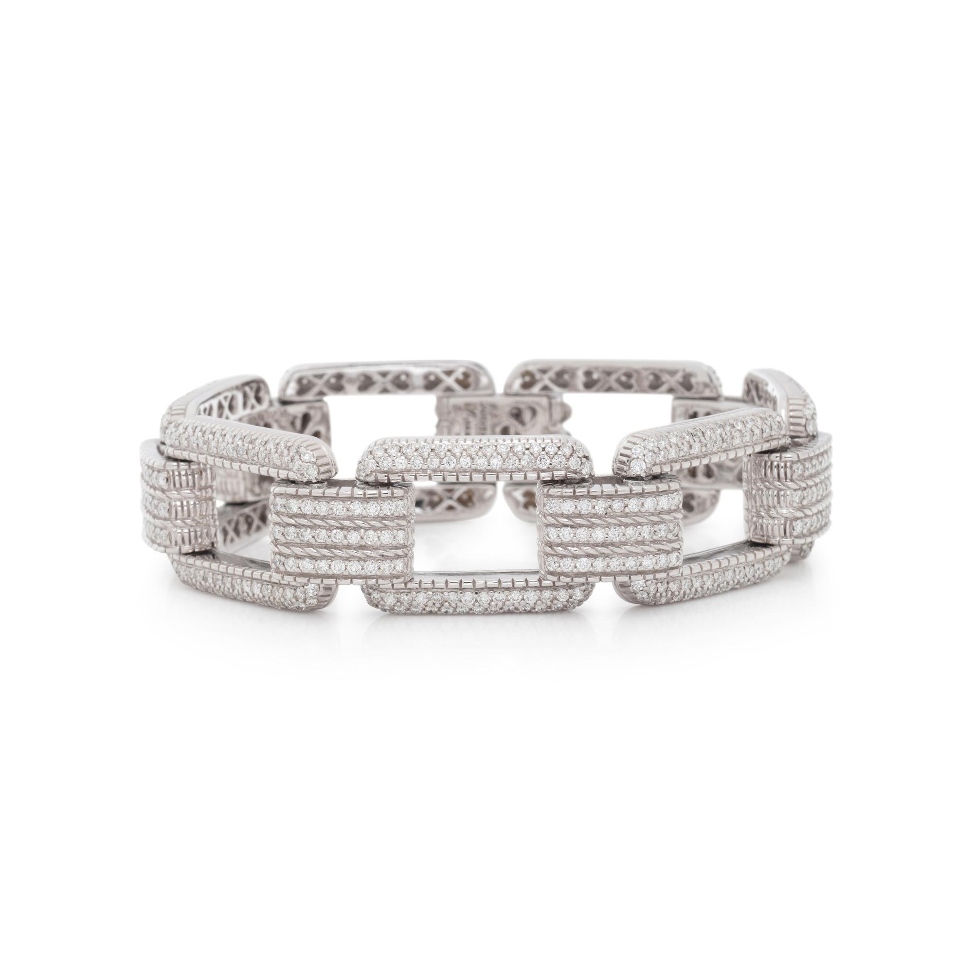 JUDITH RIPKA, DIAMOND AND WHITE GOLD BRACELET