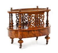 A Victorian Burlwood Canterbury Height 21 x width 25 x depth 15 1/2 inches. — MID-19TH CENTURY