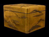 A Japanese Gold Lacquer Rectangular Stationary Box, Bunko