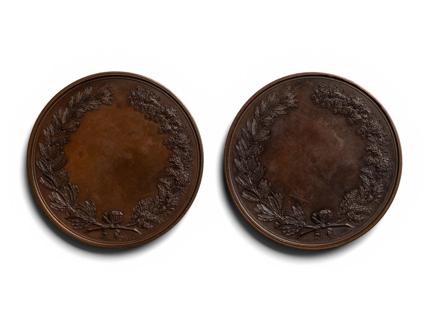 [EXONUMIA] Two Nicholas-Guy-Antoine Brenet (1773-1846) Designed Commemorative Medallions Relating to the July Revolution