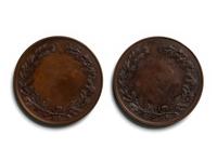 [EXONUMIA] Two Nicholas-Guy-Antoine Brenet (1773-1846) Designed Commemorative Medallions Relating to the July Revolution