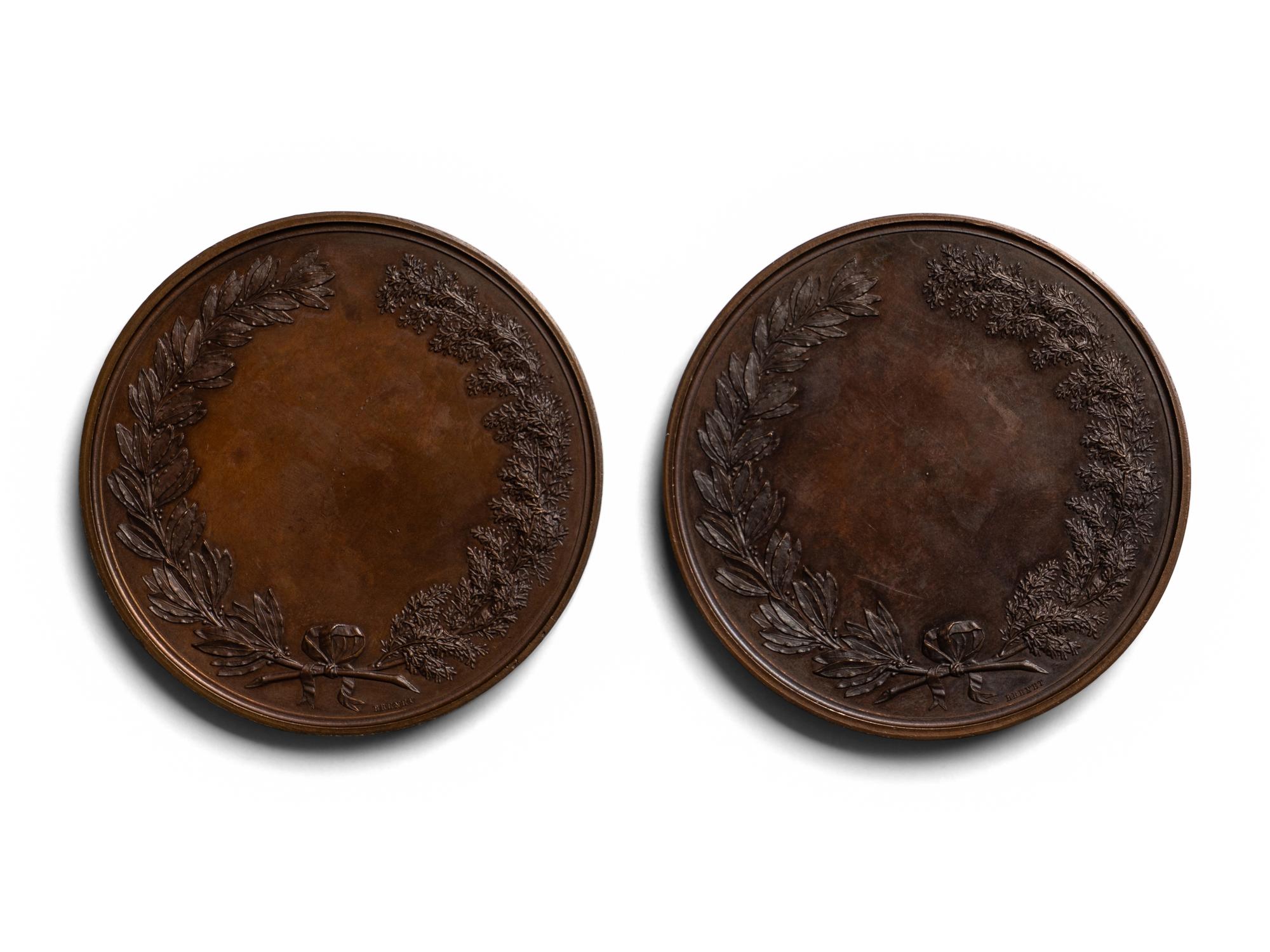 [EXONUMIA] Two Nicholas-Guy-Antoine Brenet (1773-1846) Designed Commemorative Medallions Relating to the July Revolution