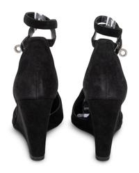 Hermès Black Suede Lively Wedge