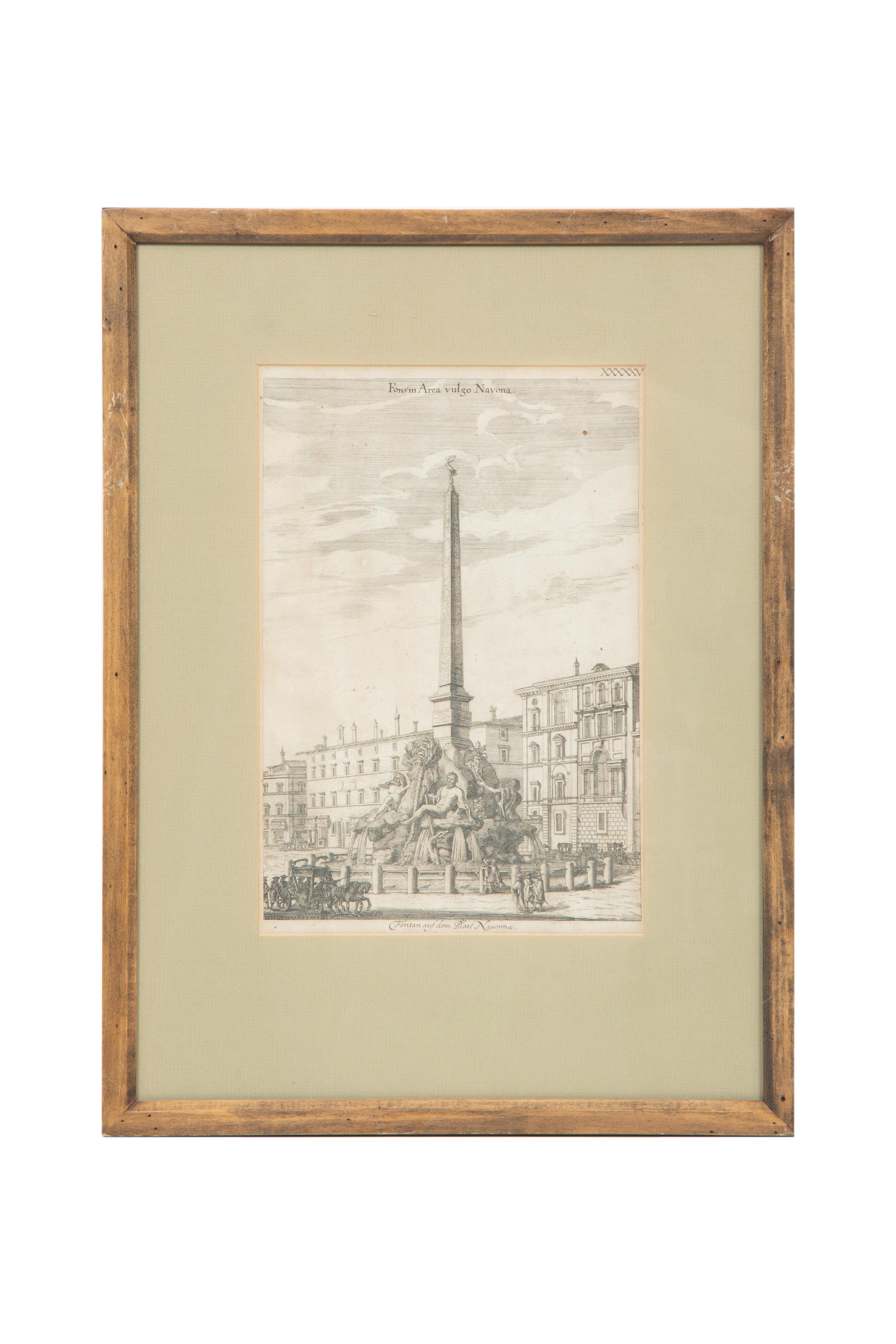A Set of Four Framed Engravings