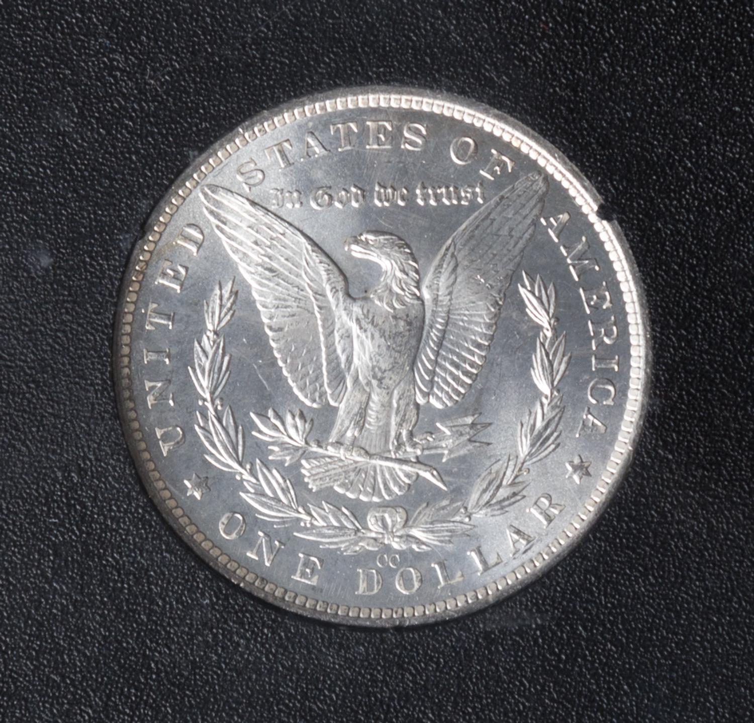 A United States 1882-CC GSA Uncirculated Morgan Silver Dollar