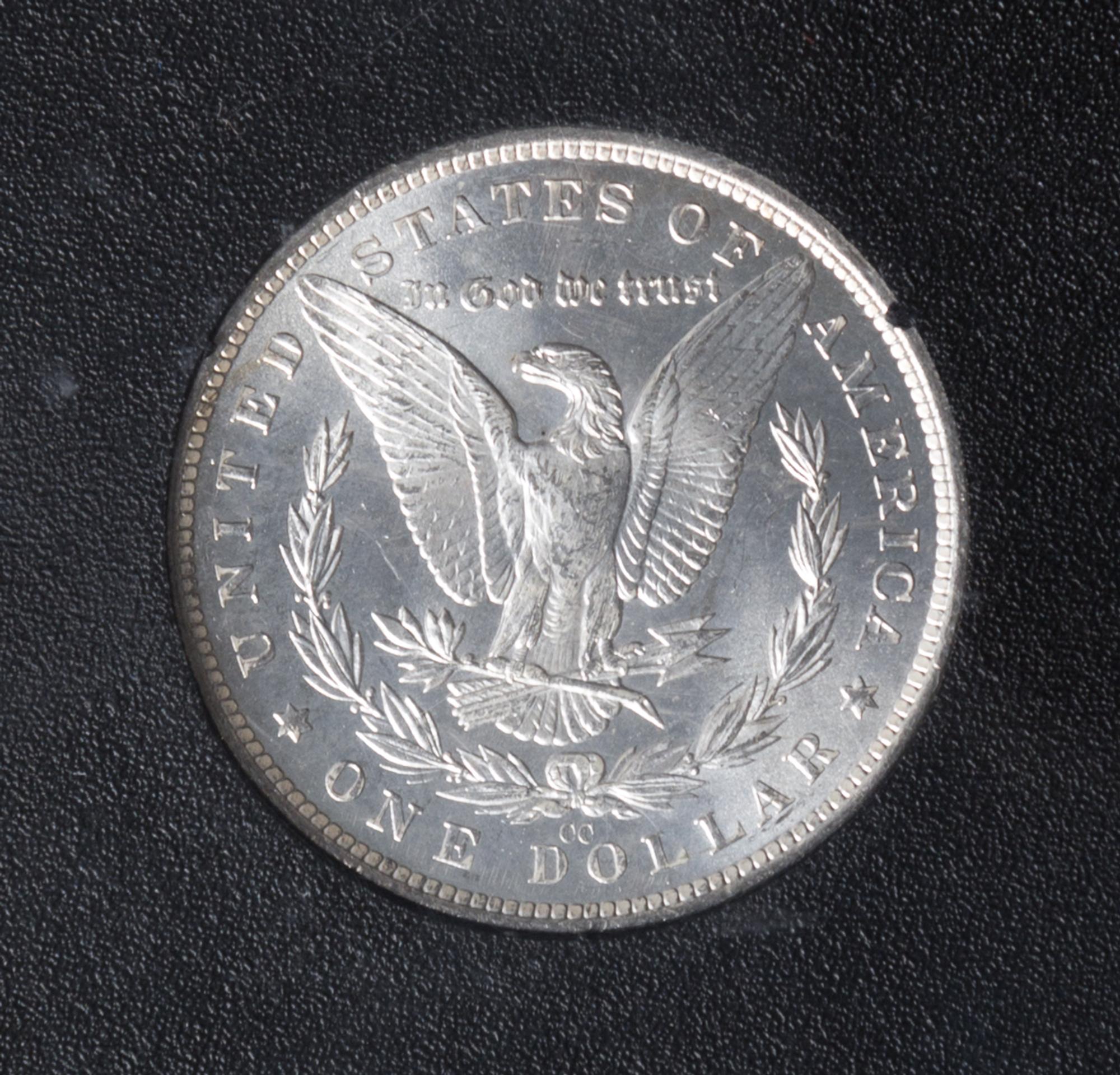 A United States 1882-CC GSA Uncirculated Morgan Silver Dollar