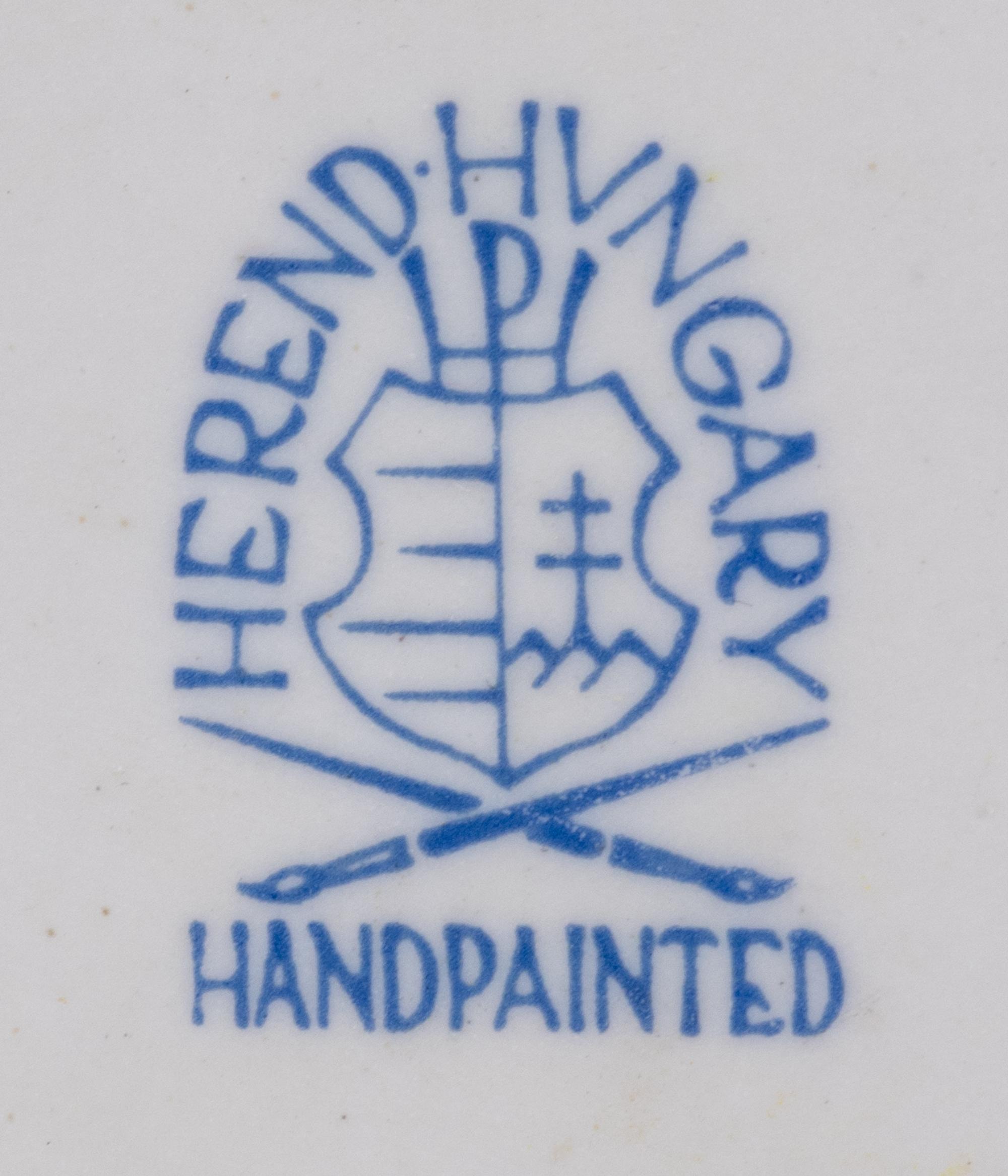 A Pair of Herend Porcelain Rabbit Figurines