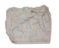 A Roman Marble Relief Depicting Heracles with the Cretan Bull Height 19 1/2 x width 22 x depth 5 inches. — CIRCA 1ST-2ND CENTURY C.E.